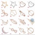 New Fashion Metal Hair Clip Elegant Star Round Barrette for Girls Butterflies SweetHairpins Barrettes Hair Accessories. 