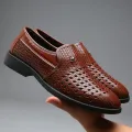 Casual Shoes for Men Summer Breathable Formal Stylish Flats Slip on Dress Loafers for Wedding Party Non Slip Walking Zapatos. 