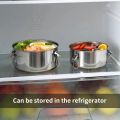 Stainless Steel Bento Box Leak-Proof Metal Lunch Boxes Food Storage Container With Lid Camping Picnic Bowl Fruit Salad Container.