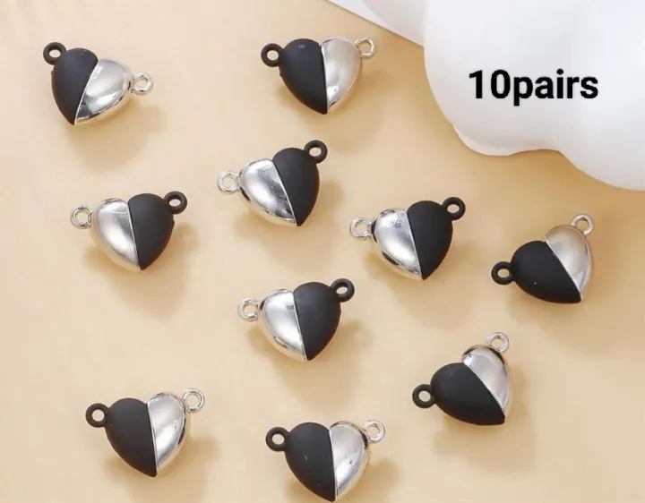 EXPRESS%20DEALS%20HUB%2010%20Pair%20Magnetic%20Clasps%20Heart%20Shaped%20Magnet%20Converter%20Jewelry%20Clasps%20Locking%20Clasps%20for%20DIY%20Bracelet%20Necklace%20Jewelry%20Making%20Silver%20gold%20black%20-%20Image%202