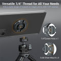 LEAPLIGHT Metal Magnetic Phone Tripod Mount Adapter w 1/4 dual Cold Shoe for MagSafe Iphone Android Mic Tripod Fixed Bracket. 