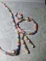 matching beads pendant, bracelet, ring and earrings set/ beaded set/ handmade beaded jewelry set/ seed beads jewelry set / with free gift. 