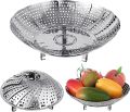 Vegetable Steamer Basket Stainless Steel Collapsible Steamer. 