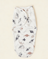 Cartoon Graphic Baby Swaddling Blanket. 