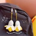 1-20 Pcs Unisex Bag Pendants Charms Plush Dolls Peeled Banana Cute Kawaii Sweet Trendy Bag Accessories Multifunctional Keychains.