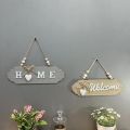 1Pc Wooden Door Sign Welcome Hang Up Welcome Guests in Front of The Door Home Decoration Sign Bow Creative Hang Up.