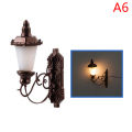 1:87 Scale Model Warm White LED Street Lamp Posts, Dollhouse Ceiling Decor; Miniature Wall Lighting.
