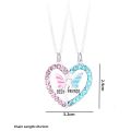 Luoluo&baby 2Pcs/set Delicate Rhinestone Butterfly Heart Best Friend Necklace for Kids Girls Fashion Friendship Gifts. 
