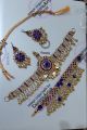 Afghani Jewellery Set Blue Golden Turkish Jewllery. 