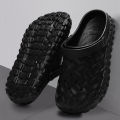Men's EVA Clog Shoes Summer New Thick Bottom Anti-Slip Deodorant Toe Cover Beach Slippers Breathable Comfortable Sandals.