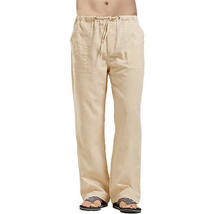 Men's%20Summer%20Loose%20Long%20Pants%20Elastic%20Waist%20Drawstring%20Leisure%20Resort%20Trousers%20Men%20Lightweight%20Breathable%20Straight%20Leg%20Pan%20-%20Image%205