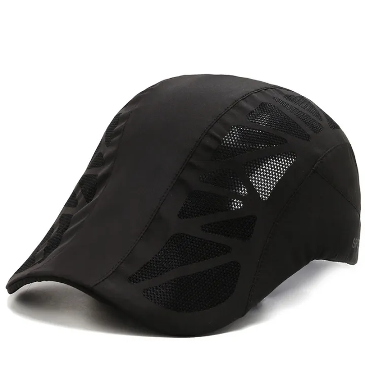 Summer%20Mens%20Sports%20Sun%20Hats%20Breathable%20Mesh%20Quick-drying%20Visor%20Caps%20Outdoor%20Gorro%20Hombre%20Boina%20Golf%20Hat%20Fashion%20Solid%20Flat%20Cap%20-%20Image%204