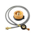 Outdoor Camping Gas Tank Inflation Connection Pipe Extension Line 1M Flat Gas Tank Connection Extension Line.