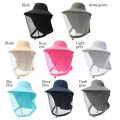 Fashion Unisex Foldable Mosquito Hat With Hidden Net Mesh Repellent Insect Bee Protection Casual Outdoor Sunscreen Fishing Cap. 