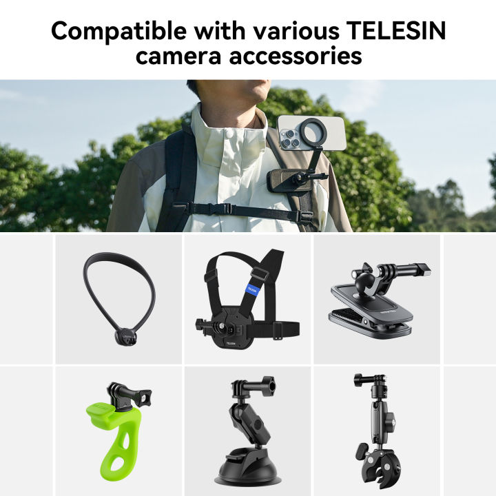 TELESIN%20Mobile%20Phone%20Magnetic%20Stand%20For%20Iphone%2016%2015%2014%2013%2012%20Andriod%20Phone%20Two%20Claw%20Adapter%20For%20Smart%20phone%20Magnetic%20mount%20-%20Image%204