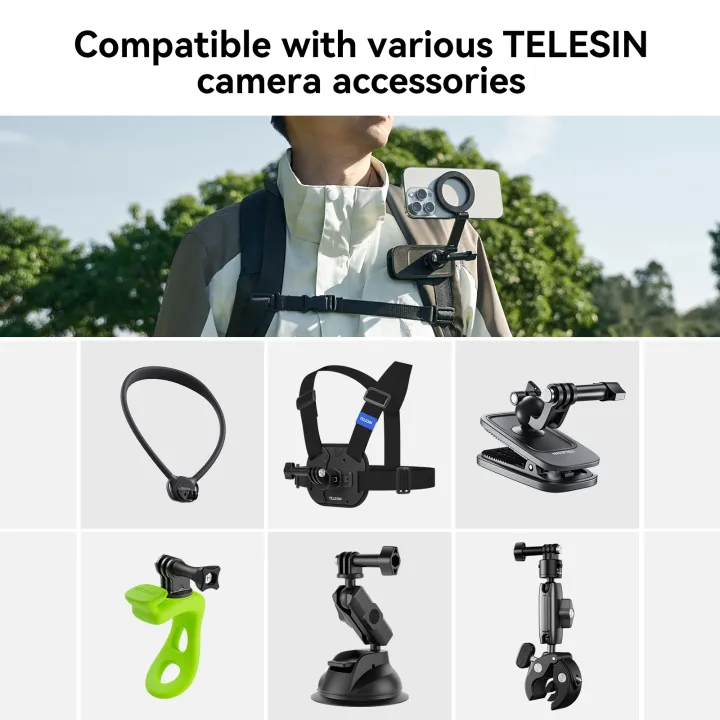 TELESIN%20Mobile%20Phone%20Magnetic%20Stand%20For%20Iphone%2016%2015%2014%2013%2012%20Andriod%20Phone%20Two%20Claw%20Adapter%20For%20Smart%20phone%20Magnetic%20mount%20-%20Image%204