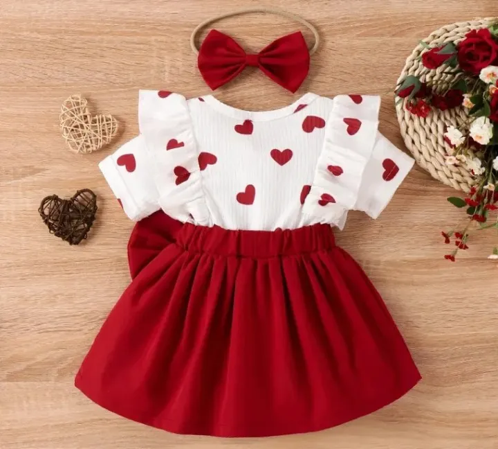 Eid%20Collection%20Baby%20Girl%20Heart%20Print%202%20Piece%20Dress%20Set%20%E2%80%93%20Summer%20Cotton%20Red%20Half%20Sleeve%20Outfit%20(Newborn%E2%80%933%20Years)%20-%20Image%203