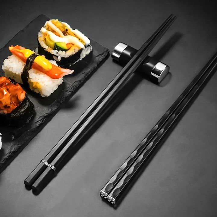5%20Pairs%20Janpanese%20Reusable%20Chopsticks%20Black%20Sushi%20Sticks%20For%20Food%20Noodles%20Alloy%20Chinese%20Korean%20Chopsticks%20Kitchen%20Tableware%20-%20Image%206