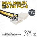 Dual Molex LP4 4 Pin to 8 Pin PCI-E Express Power Adapter Cable for GPU Graphics Card, 16cm Length - Geek Paradise Store. 
