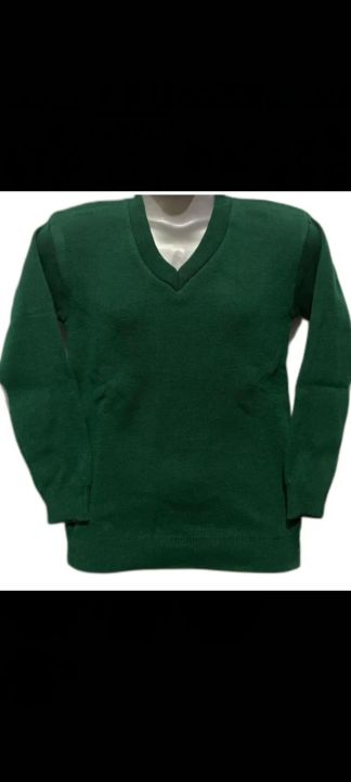 Dark%20Green%20Woolen%20Kids%20Green%20School%20Sweater%20-%20Image%202