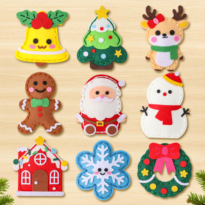 9-Piece%20DIY%20Christmas%20Sewing%20Material%20Pack%20for%20Beginners;%20Easy%20to%20Make%20Christmas%20Tree%20Ornaments%20Including%20Gingerbread%20Man,%20Reind%20-%20Image%204