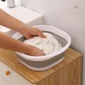 Folding Washbasin Silicone Portable Basin Foldable Bucket Camping Sink Bath Goods Dorm Room Essential Collapsible Laundry Bowl.
