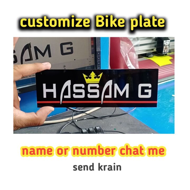 customize Name plate for bike