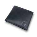 Benedetti 194 men women genuine leather wallet black/brown layer 2 card slots classic style. 