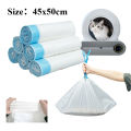Drawstring Trash Bags with Handles-Thickened Fragrant Disposable Garbage Bags Cat Litter Bag Collect Feces Pet Cleaning Products. 