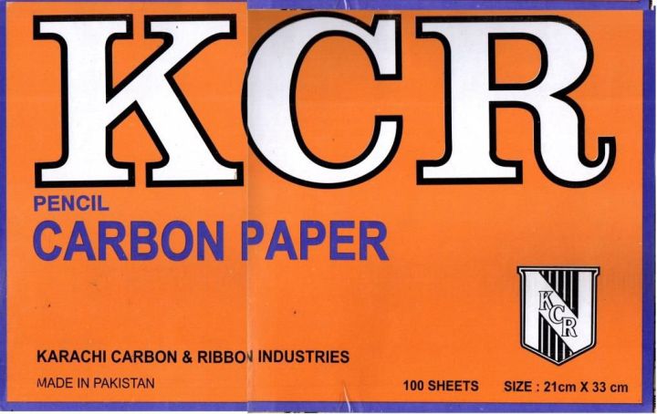 KCR Pencil Carbon Paper (100-Sheets) Size:21cm X 33cm