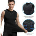 Men's Slimming Vest Ionic Compression Shirt Ice-Silk Cooling Body Shaper Tank Top Tummy Control Quick-Dry Fitness Shirts. 