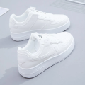 Fashionable Lace-up Flat Casual Shoes Comfortable Thick-soled Running Sneakers Round-toe Breathable/Wear-resistant Running Shoes. 