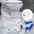 2pcs Premium Round Universal Toilet Bolt Caps - Easy Push-On Installation with Extra Washers, 1.44 Inch Height, Durable Plastic.