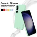 Delicate Liquid Silicone soft Phone Cases For S25 UItra S23 S24 FE For Samsung Galaxy S23 S24 Plus Camera Lens Protector Cover.