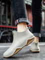 Fashion Couple's Outdoor Rain Boots New Men High Top Hiking Fishing Water Shoes Anti-slip Chef Work Ankle Boots Waterproof Shoes. 