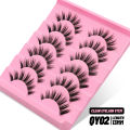 GROINNEYA Lashes 5/7 Pairs Wispy Mink Lashes Invisible Band Eyeashes Look Like Extensions Strip Lashes Natural Look Soft Fluffy. 