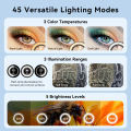 APEXEL 10-20X Zoom Macro Lens HD Micro Phone Camera Lenses with LED Fill Light for iPhone All Smartphones Eyelash Macro.