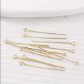 100Pcs Eye Pins for DIY Jewelry Making, Eye Pins Jewelry Making Pin Metal End eyepins for Craft Earring Bracelet Necklace Pendant Supplies. 