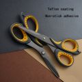 Professional Teflon-Coated Metal Scissors - Non-Stick, Sharp Blades for Adhesive Tape & Crafts, Rust-Proof, Multi-Purpose Office. 