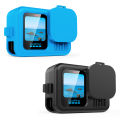 Silicone Case for GoPro Hero 13 Black Tempered Glass Screen Protector Protective Film Flip Battery Side Cover Lens Cap. 