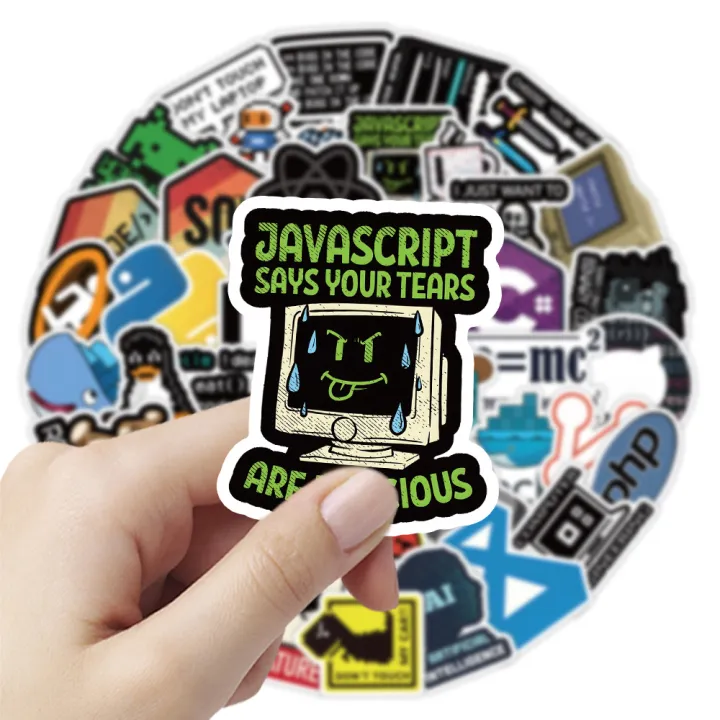 50Pcs%20Cartoon%20Programming%20Meme%20Stickers%20Hacker%20DIY%20Stickers%20Skateboard%20Motorcycle%20Suitcase%20Decor%20Phone%20Laptop%20Decals%20-%20Image%204