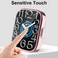 PC+Glass for Amazfit Bip 5 Unity Case Smart Watch Screen Protector All Around Cover Protective Bumpers for Amazfit Bip 5 Unity. 