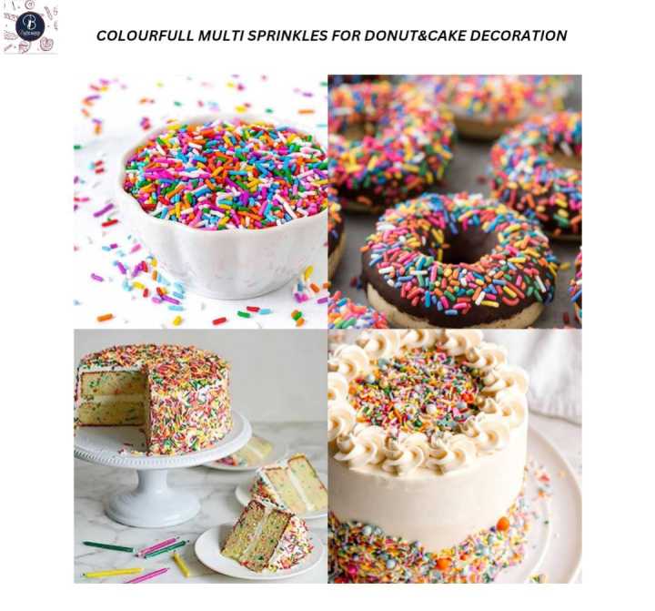 MULTI DONUT SPRINKLES|250GRAM DONUT SPRINKLES|COLOURFUL DONUT SPRINKLES
