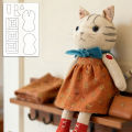 YOMDID 1pc Log Cabin Skirt Cat Patchwork Quilting Template DIY Cat Pattern Sewing Template Handmade DIY Tracing Tool.