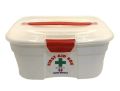 First aid box with handle. 