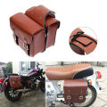Retro Fashion Bike Motorcycle Saddle Bags Pouch Storage Case Side Luggage Tank Suitcase Waterproof PU Leather Motorbike Parts. 