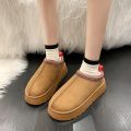 Feslishoet Winter Woman Slippers Plush Interior Anti Slip Sole Thick Bottom Embroider Fashion Warm Slippers Use Indoor Outdoor.