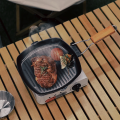 Camping Cookware Frying Pan Durable Non-Stick Grilling Pan with Folding Handle Portable Outdoor Hiking Picnic Cooking Equipment. 