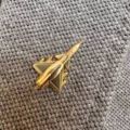 D Wise Aircraft Lapel Pin Brooch Airplane Pin Golden And Silver. 