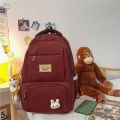 Korean Large Capacity Backpack for Girls - Stylish School and College Book Bag, Multiple Compartments. 